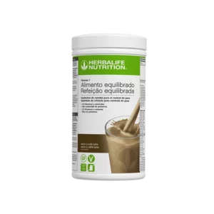 Envase de batido Herbalife Fórmula 1 sabor café latte