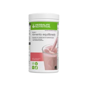 Envase de batido Herbalife Fórmula 1 sabor frambuesa y chocolate blanco