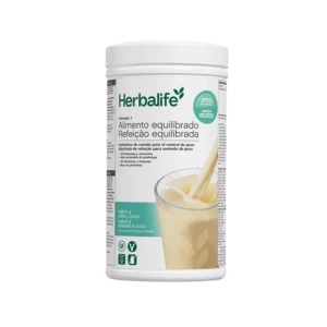 Envase de batido Herbalife Fórmula 1 sabor piña y coco
