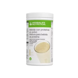 Envase de Herbalife Bebida con Proteínas en Polvo sabor vainilla.