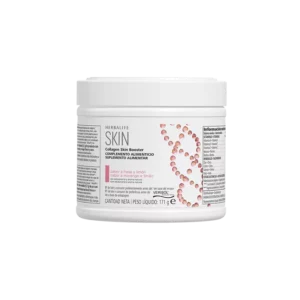 Suplemento Herbalife SKIN Collagen Skin Booster sabor fresa y limón.