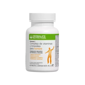 Frasco de complejo de vitaminas y minerales herbalife formula 2 para hombre