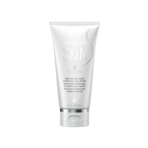 Mascarilla purificante de arcilla con menta Herbalife Skin en tubo gris.