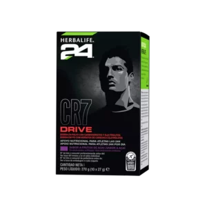 Caja de sobres de Herbalife24 CR7 Drive sabor açaí, bebida isotónica para deportistas.