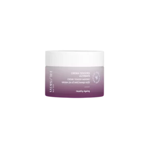Crema tensora HL/Skin Ultimate en envase violeta con tapa blanca.