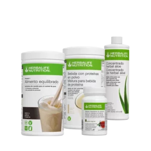 Pack Desayuno Proteico Herbalife: Batido F1 Galleta Crujiente, Bebida con Proteínas (PDM) Vainilla, Té Original (50g) y Concentrado de Aloe Vera.