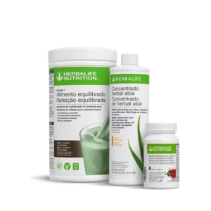 Pack Desayuno Herbalife Refrescante: Batido Menta y Chocolate y Aloe Mango.