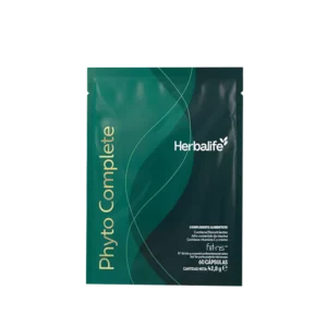 Sobre individual de Herbalife Phyto Complete (60 cápsulas), suplemento alimenticio con fitonutrientes.